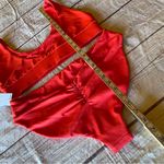 Londre Bodywear Sports Scoop Top, High Leg Scrunch Bottom Fiesta Red Size XL NEW Photo 12
