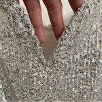 Free People NWT Womens Bodysuit Silver Sparks Fly Bodysuit Sequin Size Small Photo 6