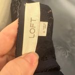 The Loft  Lace Long Bell Sleeve Top Blouse Navy Blue EUC Photo 4