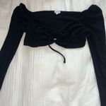 Garage  Black Crop Top Long Sleeve Photo 0