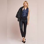 Anthropologie The Essential Foil-Printed Tuxedo Women’s Black Trousers Size 2 Photo 3