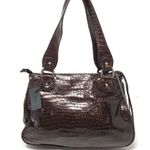 DESMO brown croc embossed biker bag, Italy Photo 1