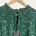 Y.A.S Grace Green Ditsy Floral Long Sleeve Smocked Skater Dress Size XL Photo 9