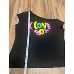 JusinCostume I Love 80s Shirt L‎ 95% Poly Black Off Photo 4