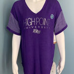 Blue 84 College Corner High Point University Purple V-neck tee shirt large NEW Photo 0