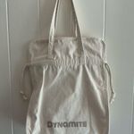 Rare Vintage HTF NWT BTS Tiny Tan SUGA Cotton Tote Bag Junk Kook Dynamite Bag White Photo 3