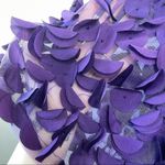 THEIA Flower Petal Dress Size 4 Beaded Fairytale Party Event Date Formal Wedding Purple Photo 5