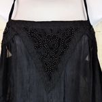 Urban Outfitters  Ecote Cami Top Women S Black Floral Bead Tassel Romantic Goth Photo 2