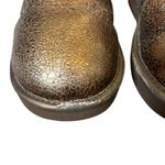 UGG  Classic Mini Metallic Sparkle‎ Bronze Boot Sz 8 Metallic Leather Cozy Winter Photo 3