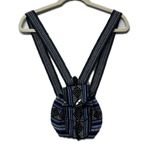 Pinzon Blue Black Woven Boho Artesonias Mexico Aztec Drawstring Mini Backpack Photo 0