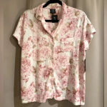 Laura Ashley Women’s NWT Pink  Lauren Ashley PJ Top Photo 0