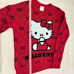 Sanrio Hello Kitty Graphic Red Crew Neck Sweater Size M Red Size M Photo 8