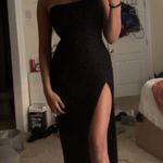 Oh Polly Embellished Bandeau Cowl Neck Maxi Dress in Black Photo 1