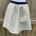 Ganni  for Anthro gold metallic arrow print zip back mini skirt with pockets Photo 0