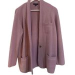 J crew wool blend cardigan blazer purplish pink pockets one button medium Photo 0