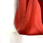 ALEXIS BENDEL RED VEGAN LEATHER GOLD BEAD SATCHEL HANDBAG PURSE Photo 10