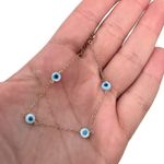 Anthropologie Kozakh Ojitos spirit eye bracelet gold one‎ size Blue Photo 1