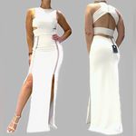 Solace London  Weaver White Maxi Cut Out Dress. Photo 1