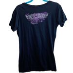 Hot Leathers Plunge V Neck Black Sturgis 2012 Tee Shirt Size L Photo 2