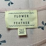 Pink Plus Size Blouse Navy Bows Cap Sleeves 2X Coquette Lightweight Baby Shower Photo 4