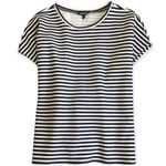 EXPRESS 🔃 Knit Striped Tie Back Short Sleeve Blouse Top Photo 0