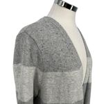 Verve Ami  Striped Open Front Cardigan Gray Light Gray Size Large Photo 1
