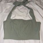 Kendall + Kylie  sage green halter top  Photo 0