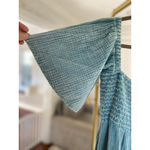Smocked Cotton Gauze Maxi Dress Easel LA Blue Teal Boho Cottagecore Romantic M Size M Photo 8