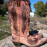 Old Gringo  Eagle Distressed Pink Leather Western Boots Leopardito Cowgirl 6.5 Photo 2