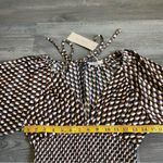 ACOA Puff Sleeve Mini Dress NEW Stretch Earth Tones Party Multiple Photo 7