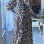 NICHOLAS Danielle Dress Ivory Paisley Floral
Midi Flowy Size US 4 White Photo 5