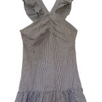Romeo + Juliet Couture Gingham Ruffle Strap Dress Black White Sleeveless‎ Mini Summer Casual Photo 0