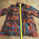 Chico's  Western Najavo Abstract Print VTG Jacket Eclectic SZ 2 Colorful Southwest Photo 8