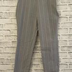 A New Day Women’s gray w/ white stripes pull-on pants ankle length Size 8 Photo 0