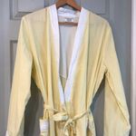 Celestial Dreams Women's XL Yellow White Gingham Lace Grandma Long Sleeve Robe Photo 1
