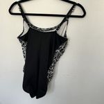 Magic suit by miracle suit Black and silver leopard gathered high neck swimsuit Size M Photo 6