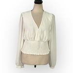 Wilfred Wistful Blouse Women's Large Off White V Photo 2