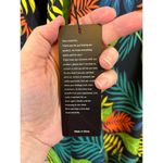 Women's Hanna Nikole Tankini top, Tropical, 26W, Black & Green Photo 5