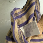 Lei Y2k Tank‎ Top Womens Medium Purple Beige Striped Crochet Racerback Photo 6