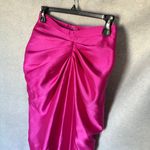 Badgley Mischka Belle Magenta Pink Maxi Skirt Front Ruched Detail Size 2 NWT Photo 2