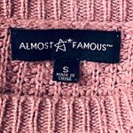 Almost Famous High Low Lace Up Sweater Dusty Rose Size Small Photo 3