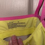 Colsie lined bralette in yellow with pink trim. Size XS Photo 5