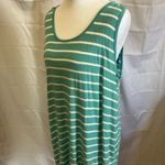 Zenana Outfitters  Teal and White Striped Tank Top Photo 4