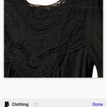Andree by Unit Black Lace Sheer crochet embroidered‎ Blouse size M Photo 5
