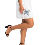 Desigual  White Lace Butterfly‎ Embroidered Skirt Boho 38 EU / 4 US New Photo 0