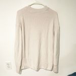 Lululemon  Size 8 Cream Merino Wool-Blend Ribbed Crewneck Sweater Photo 4