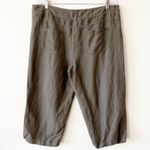 Sandro  Capris Olive Green‎ Linen Bermuda Shorts Size 16 Summer Photo 1