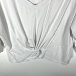 Athleta Size L Women's Embody Twist-Front Top White Athleisure Gym Yoga Running Photo 3