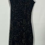 Privy  Black And‎ Gold Glitter Dress Size Medium Photo 0