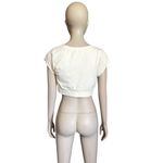 Aerie  Offline White Short Sleeve Crop Top Photo 3